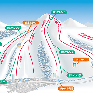ゲレンデ情報案内用イラスト